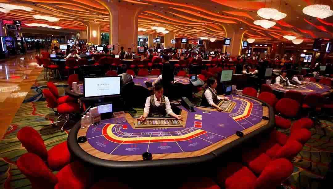 không gian casino này cực kì sang trọng