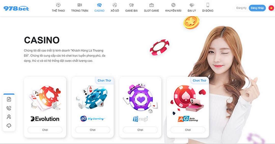 Các trò chơi Casino tại 978Bet không làm người chơi thất vọng