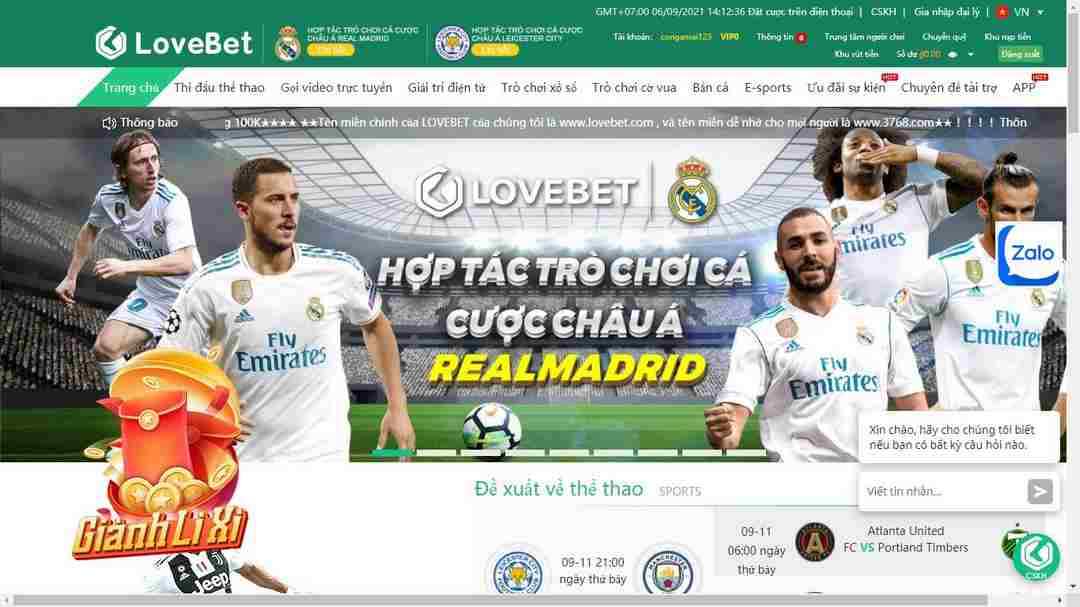 Lovebet- Nhà cái hợp tác cùng các câu lạc bộ lớn