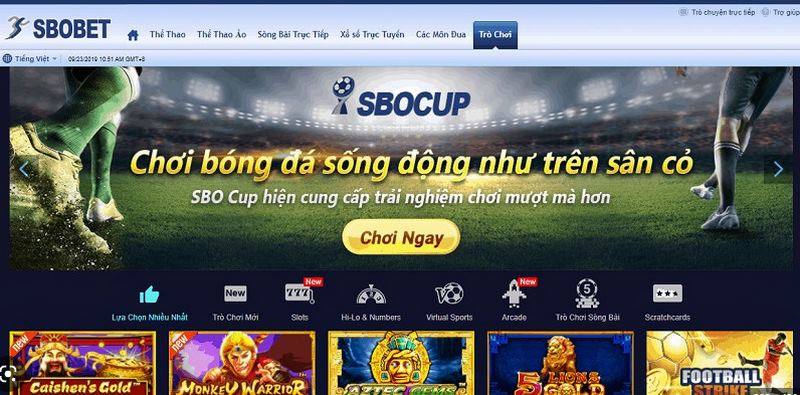 Sbobet sở hữu kho game chất lượng thu hút người chơi